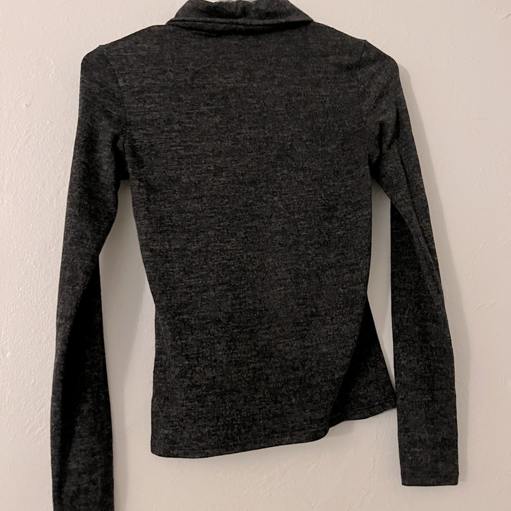 Dark grey long sleeve turtleneck